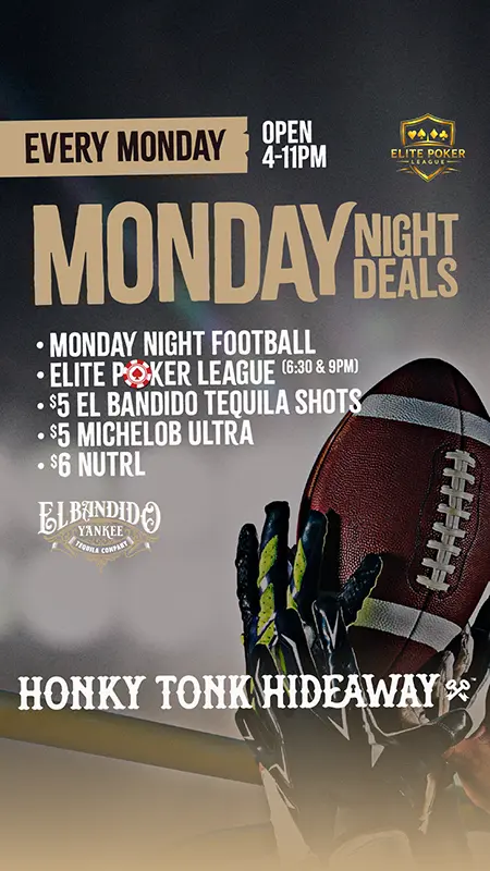 Monday events at Honky Tonk Hideaway